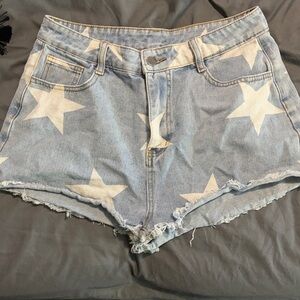 Women's Starry Blue Denim Shorts